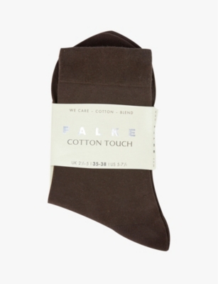 Falke Cotton Touch Cotton-blend Socks In 5233 Dark Brown