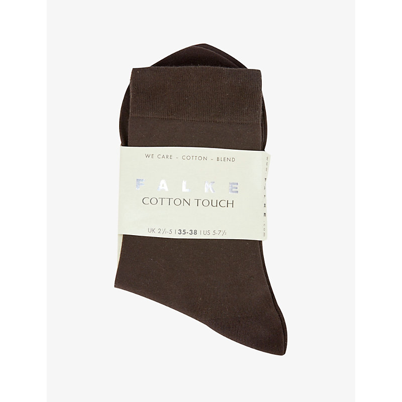 Falke Cotton Touch Cotton-blend Socks In 5233 Dark Brown