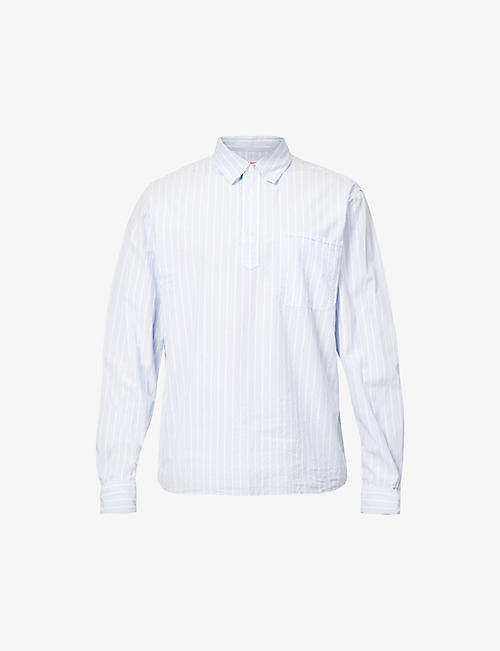 ORLEBAR BROWN: Shanklin striped long-sleeved cotton shirt