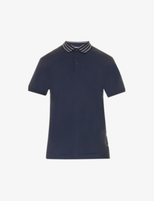Orlebar Brown Dominic Stripe Polo Shirt In Night Iris