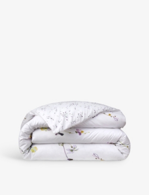 YVES DELORME: Saito floral-print organic-cotton duvet cover