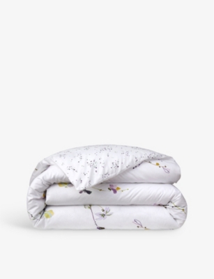 Yves Delorme Multicoloured Saito Floral-print Organic-cotton Duvet Cover