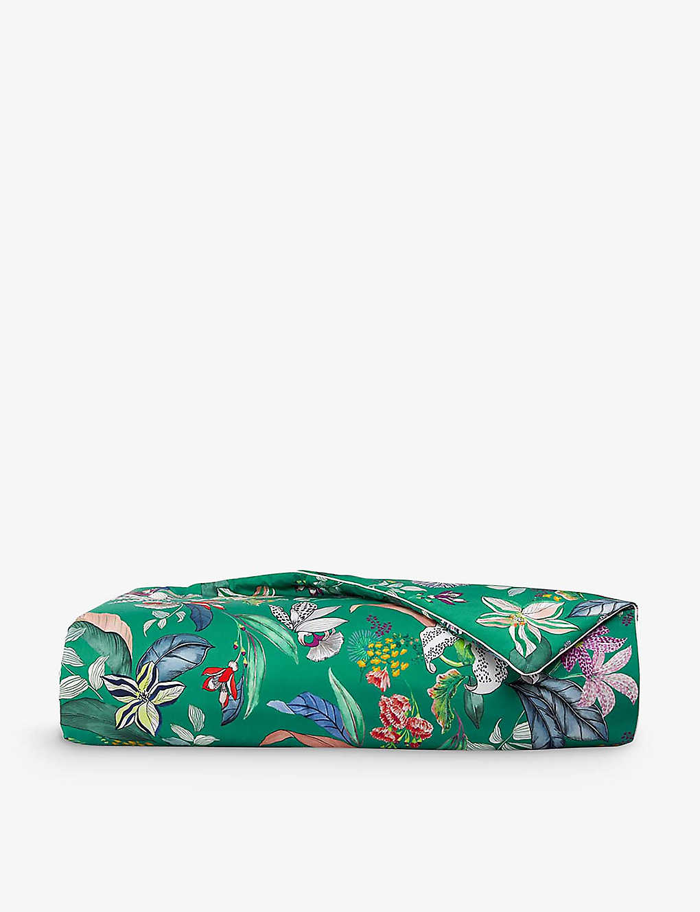 Yves Delorme Multicoloured Bahamas Floral-print Silk Bed Runner