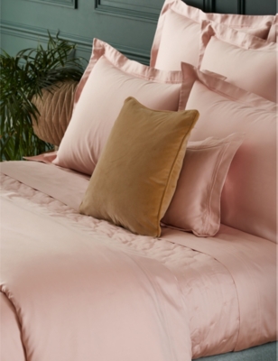 Shop Yves Delorme Poudre Triomphe Quilted Organic Cotton-sateen Bedcover