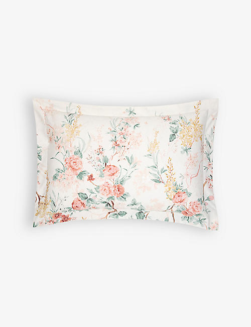 RALPH LAUREN HOME: Elisabetta floral-print organic-cotton Oxford pillowcase