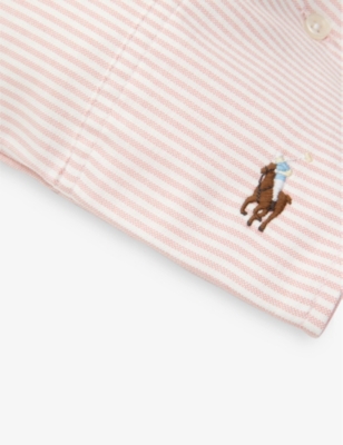 Polo Ralph Lauren Ralph Lauren Home Rosette Striped Cotton Oxford Pillowcase In Rosette