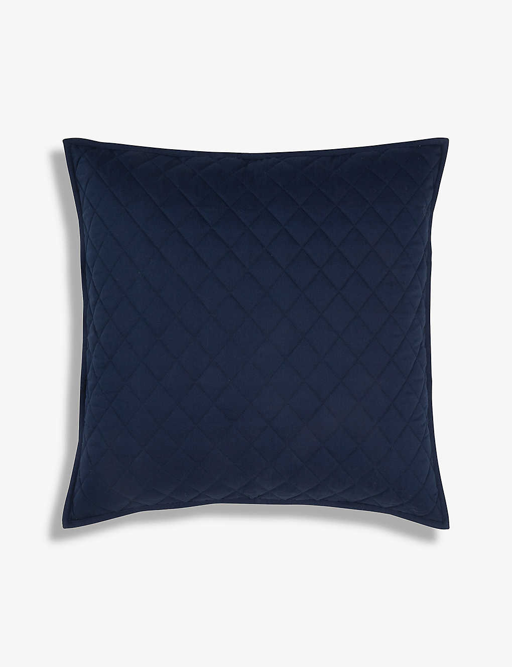 Ralph Lauren Home Navy Cromwell Square Quilted Cotton Pillowcase 65cm X 65cm