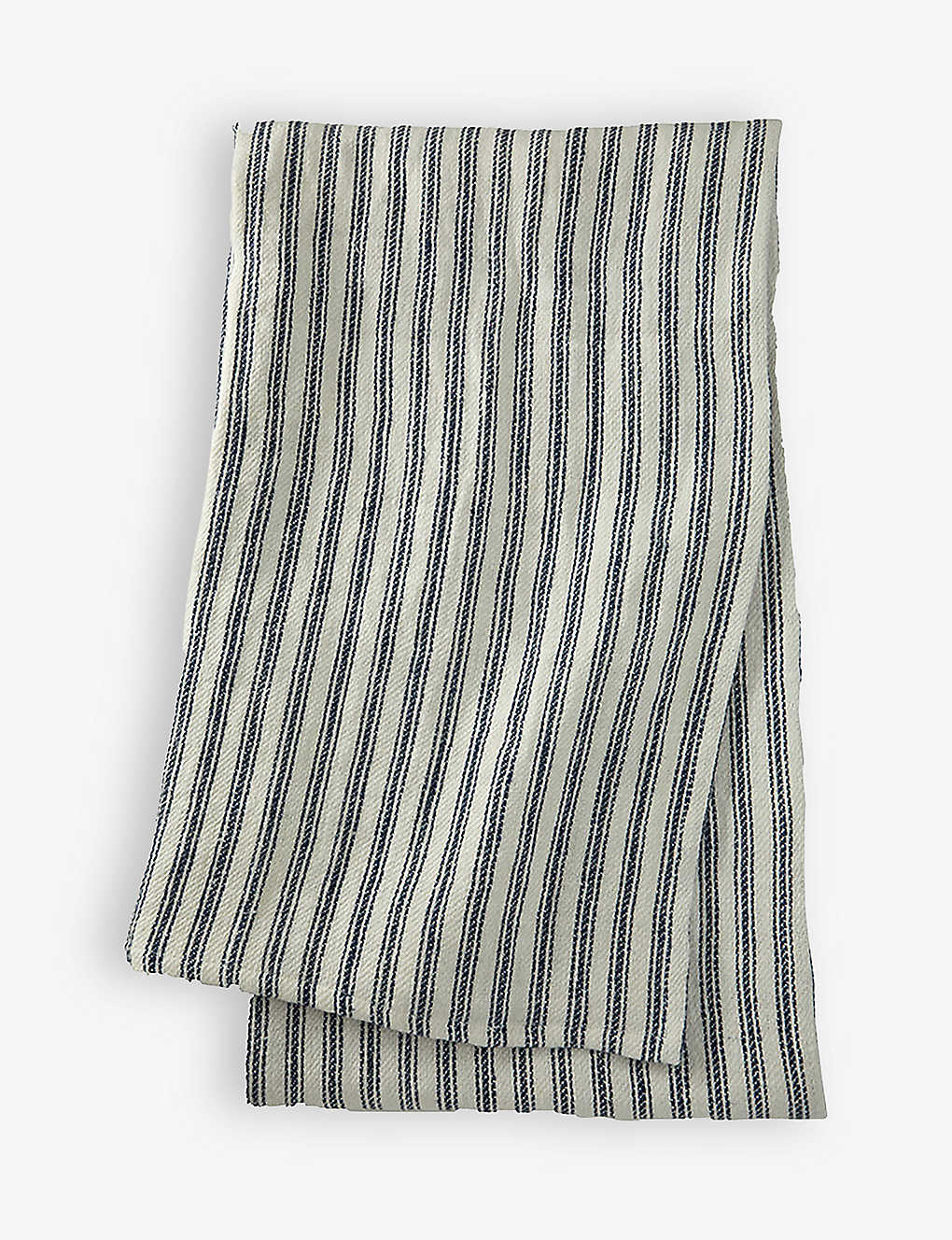 Ralph Lauren Home Indigo Carrell Stripe-pattern Linen Throw