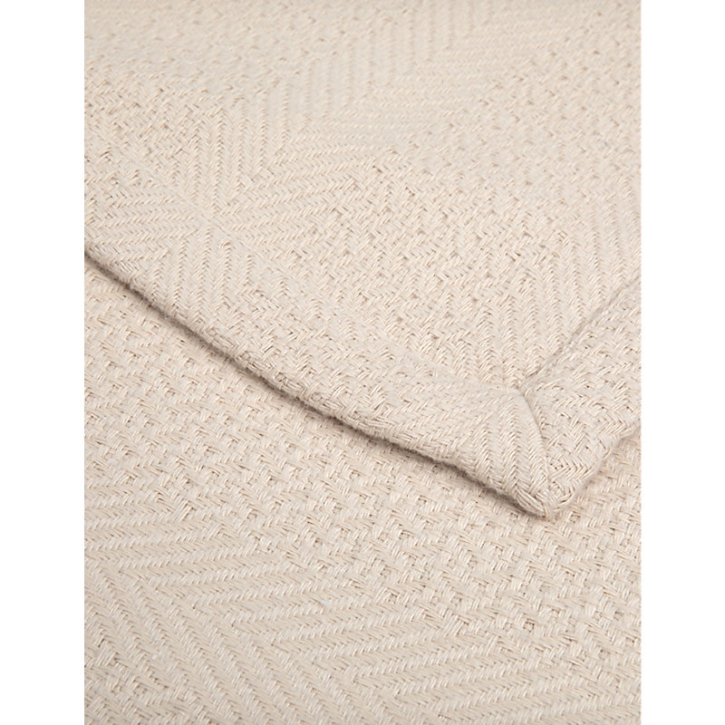 Shop Ralph Lauren Home Coastal Conor Organic-cotton Knitted Blanket 275cm X 230cm