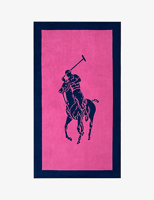 RALPH LAUREN HOME: Polo Player-jacquard cotton beach towel 170cm x 100cm