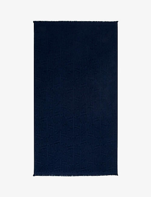 OLIVER DESFORGES: Kerylos pattern-embellished cotton beach towel