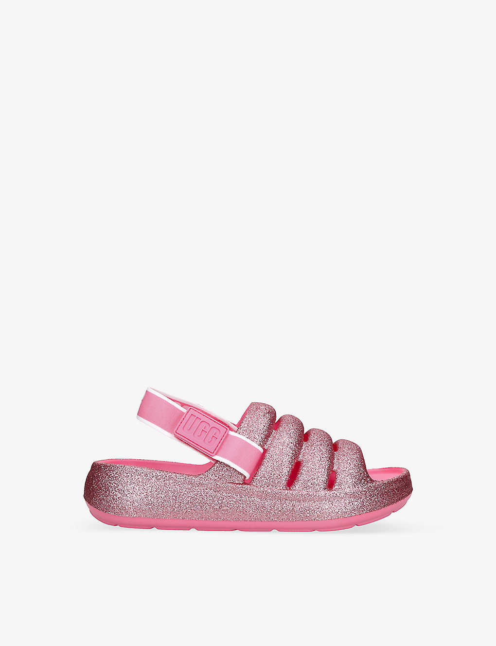 Ugg Kids Sport Yeah Glitter Sandals In Pink