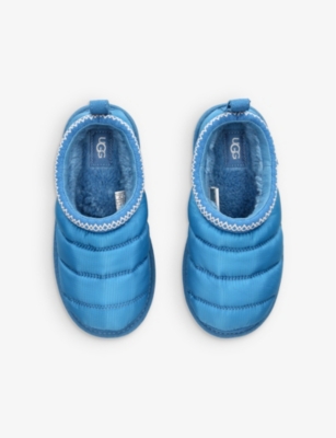Shop Ugg Boys Blue Kids Tasman Logo-patch Recycled-polyester Outdoor Slippers 4-9 Years