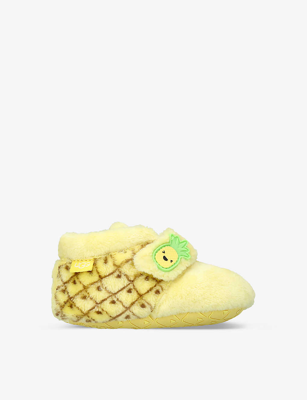 Ugg Boys Yellow Kids Bixbee Pineapple-patch Faux-fur Shoes Age 0-3 Years