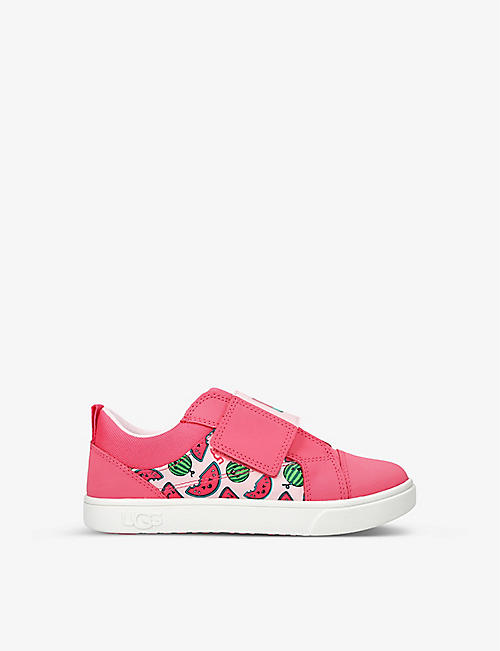 UGG: Rennon watermelon low-top leather trainers 2-7 years