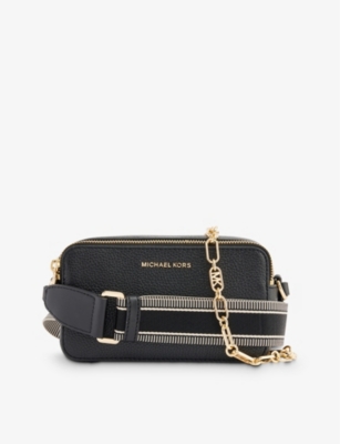 MICHAEL MICHAEL KORS: Jet Set leather cross-body bag