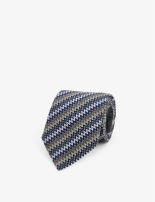 MISSONI: Chevron pattern silk tie