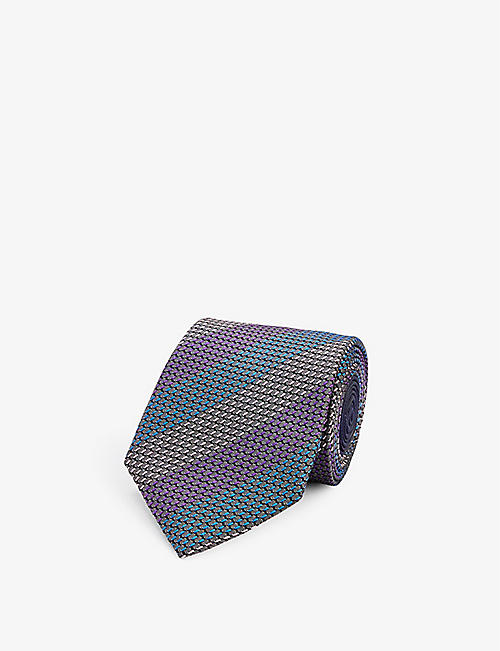 MISSONI: Striped-pattern silk tie