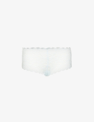 Hanro Womens Cool Blue Moments Maxi Stretch-lace Briefs