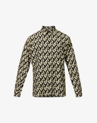 SAINT LAURENT PATTERNED RELAXED-FIT WOVEN SHIRT,65234250