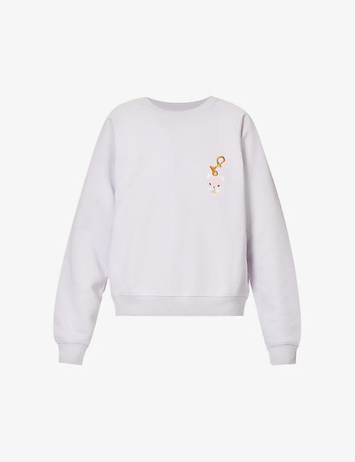 VIVIENNE WESTWOOD: Raglan logo-embellished cotton-jersey sweatshirt