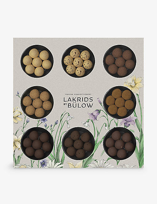 LAKRIDS BY BULOW: Spring chocolate coated liquorice eggs selection box 350g