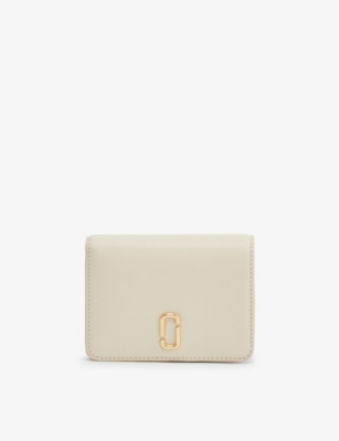 Marc Jacobs Womens Cloud White J Marc Mini Leather Wallet