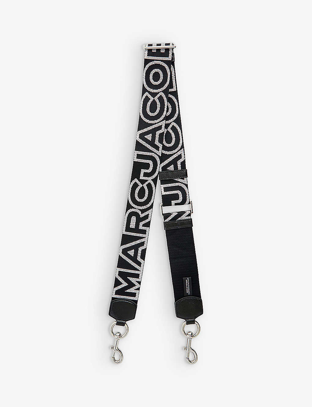 Marc Jacobs Womens Black/silver Logo-print Woven Bag Strap