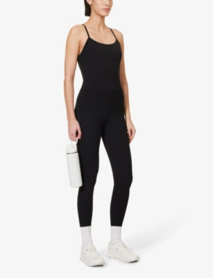 SPLITS59: Airweight scoop-neck stretch-woven jumpsuit