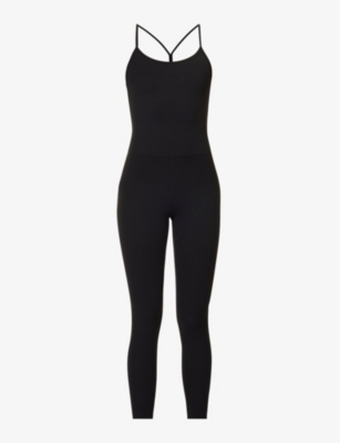 SPLITS59: Airweight scoop-neck stretch-woven jumpsuit