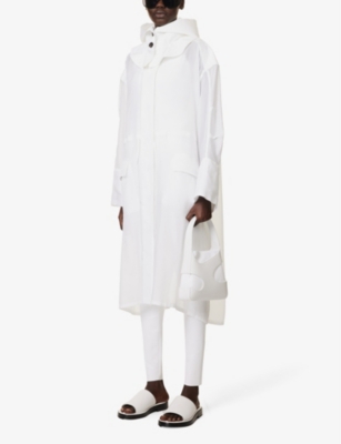 FERRAGAMO SALVATORE FERRAGAMO WOMENS WINTER WHT GUINONE LOGO-DEBOSSED LEATHER SANDALS