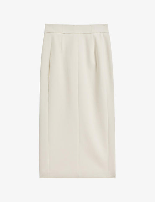 TED BAKER: Amberos split-back tailored stretch-woven mini pencil skirt