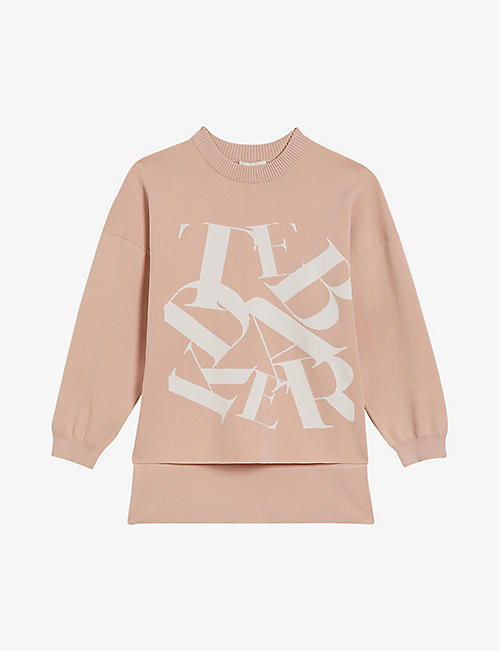 TED BAKER: Elssiaa logo-embroidered jacquard-woven jumper