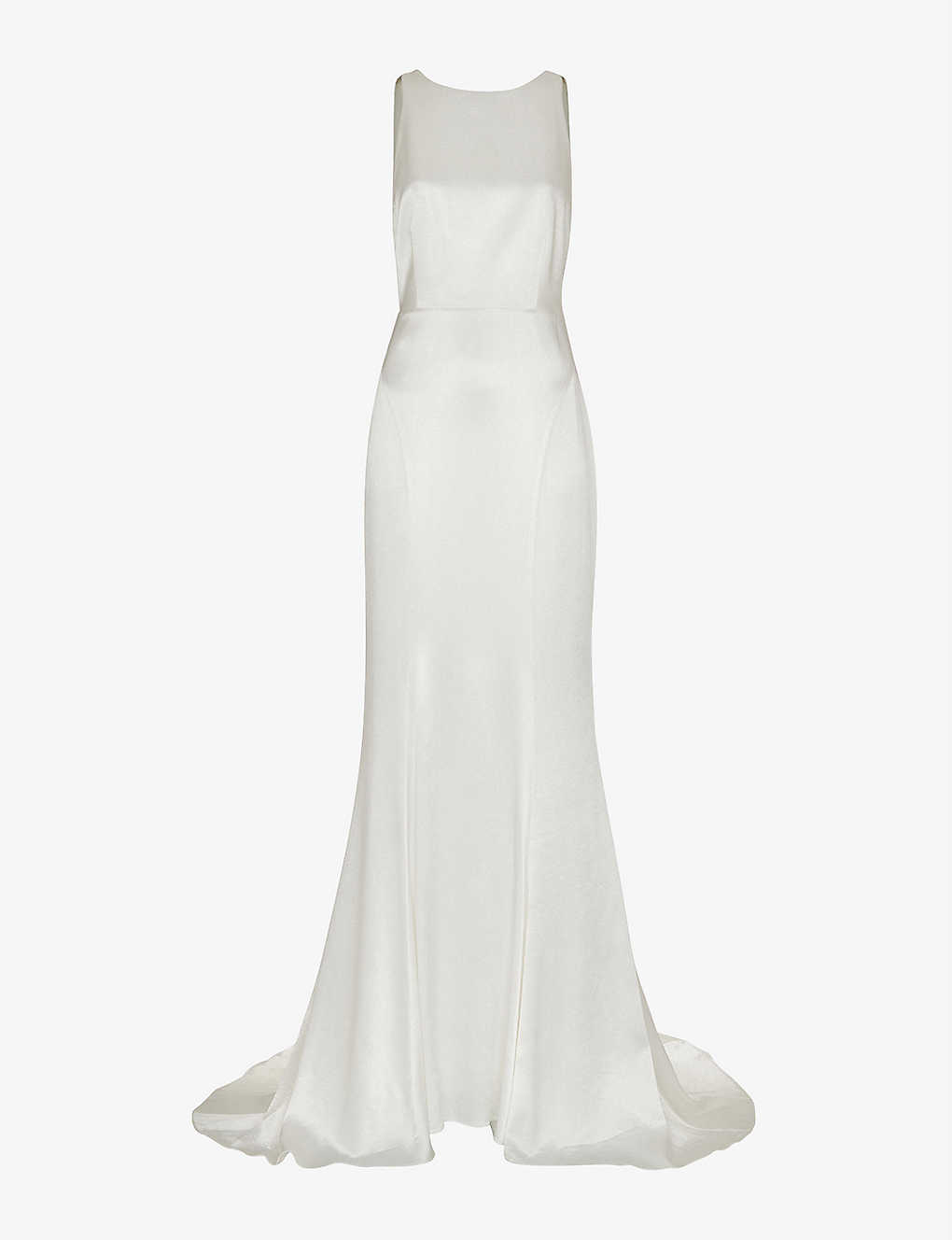 Whistles Womens Ivory Lina Low-back Satin Wedding Dress In Cream