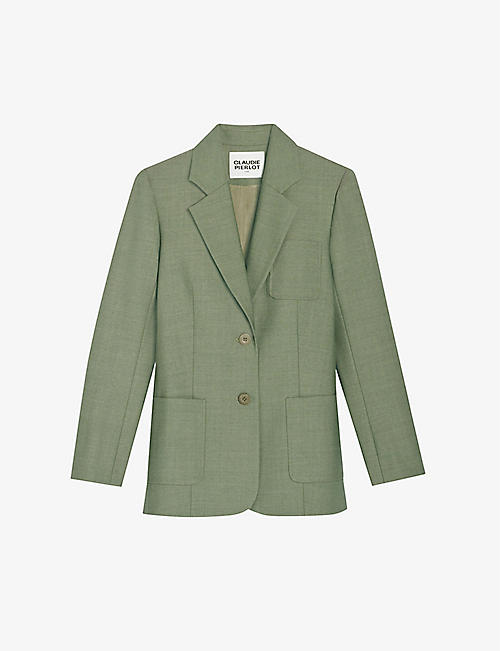 CLAUDIE PIERLOT: Violaine single-breasted tailored stretch-woven blazer