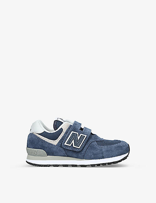 NEW BALANCE: 574 Classic: Evergreen suede and mesh trainers 6-9 years