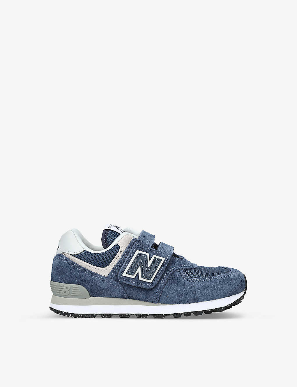 New Balance Girls Navy Kids 574 Classic: Evergreen Suede And Mesh Trainers 6-9 Years