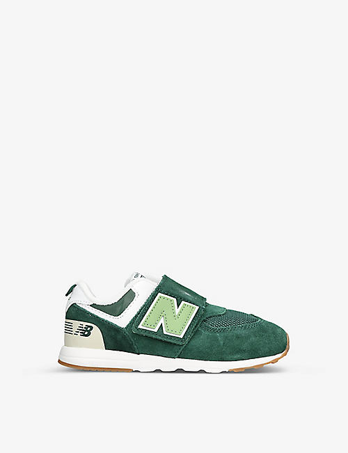 NEW BALANCE: 574 Country Club suede and mesh trainers 2-5 years