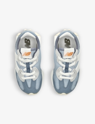 Shop New Balance Boys Pale Blue Kids 327 Oversized 'n' Synthetic Trainers 1-5 Years