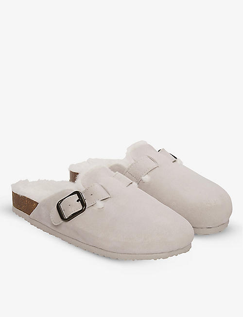 THE WHITE COMPANY: Slip-on suede mule slippers