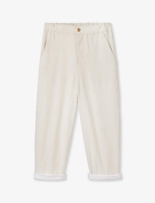 THE LITTLE WHITE COMPANY: Elasticated-waist pull-on cotton-cord trousers 18 months-6 years