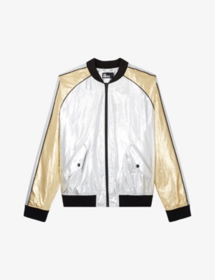 snakeskin-effect Leather Jacket - The Kooples