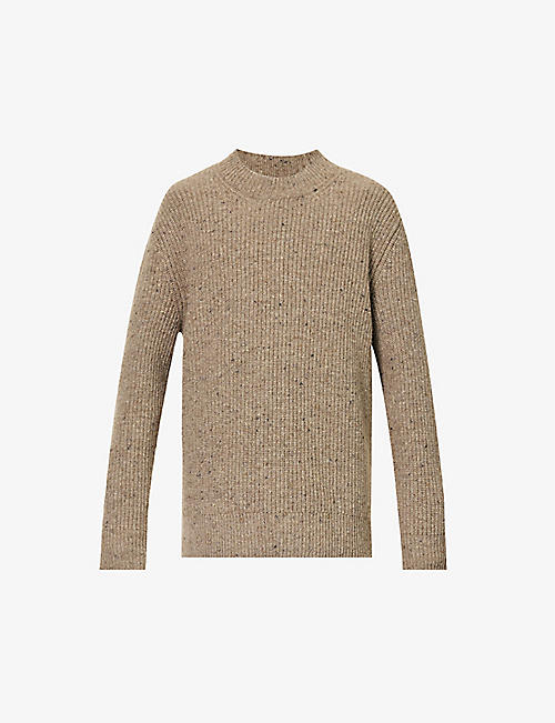 MAISON MARGIELA: Speckled-knit relaxed-fit wool-blend jumper