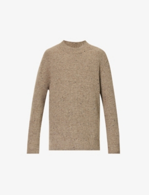 MAISON MARGIELA SPECKLED-KNIT RELAXED-FIT WOOL-BLEND JUMPER,65272382