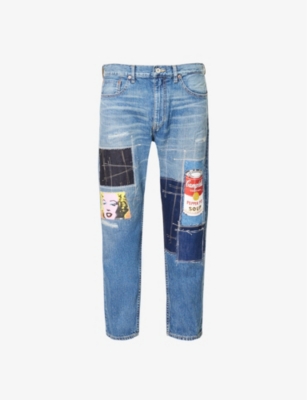 Junya Watanabe Patchwork Jeans In Indigo