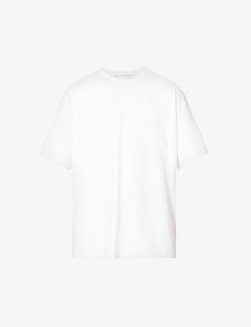 COMME DES GARCONS SHIRT：品牌印花超大平纹针织棉 T 恤