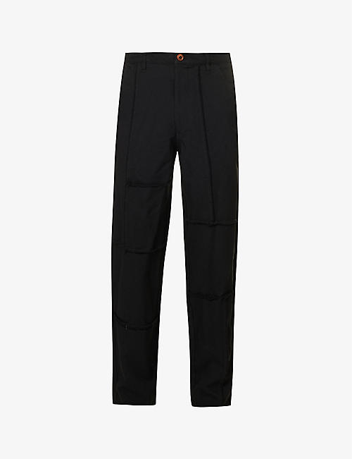 COMME DES GARCONS SHIRT: Regular-fit tapered-leg twill trousers
