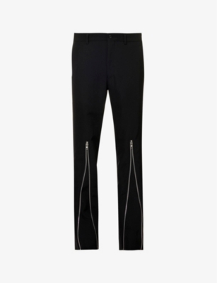 Comme Des Garçons Homme Deux Zipped Trousers In Black