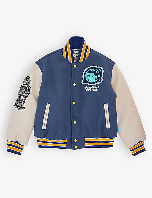 BILLIONAIRE BOYS CLUB: Astro logo-patch woven jacket 8-12 years