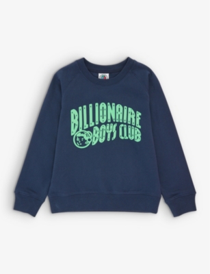 Billionaire Boys Club Boys Navy Kids Logo-print Cotton-jersey Sweatshirt 4-12 Years